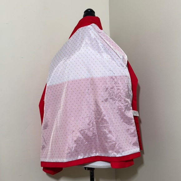 IZOD || Woman’s Red Trench coat size Large - Picture 4 of 10